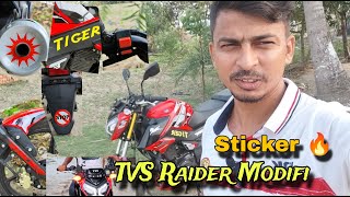 Tvs raider Modified🔥 tvs raider sticker modified [upl. by Rosalinde]