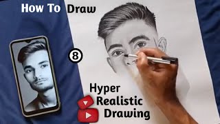 Realistic Drawing Tutorial colored Pencil  How To Draw Hyper Realistic Drawing With Artline Pencil [upl. by Ahsatam269]