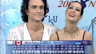 MarieFrance Dubreuil and Patrice Lauzon  2002 Worlds OD [upl. by Enner]