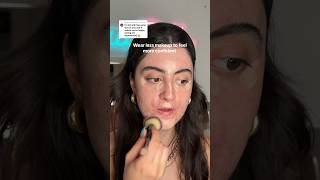 WEARING LESS MAKEUP TO FEEL CONFIDENT 🥰❤️ makeup makeuptutorial acnepositivity [upl. by Almat]