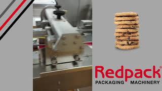 Redpack P325E flow wrapping individual cookies [upl. by Parry]