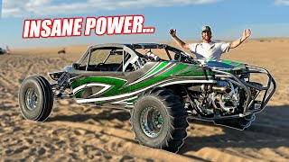 I Drove One of the FASTEST Sand Cars In The WORLD 150mph ON SAND [upl. by Yrotciv560]