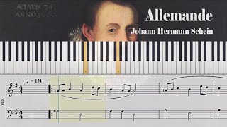 Allemande  Johann Hermann Schein  Sheet Music for Piano [upl. by Mulcahy382]