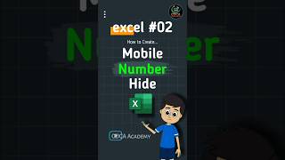 How to Hide Mobile Number Digits in Excel Easily shorts [upl. by Ijies]