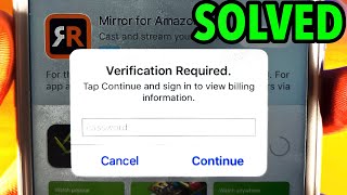 How To FIX Verification Required App Store problem on iPhoneiPad 100 SUCCESS ONLY WORKING WAY [upl. by Karr]