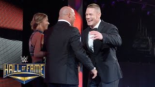 Kurt Angle is welcomed home to WWE by John Cena WWE Hall of Fame 2017 WWE Network Exclusive [upl. by Itak]