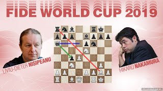 Nisipeanu vs Nakamura  2019 FIDE World Cup Game of the Day [upl. by Phoebe63]