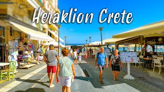 Heraklion Crete walking tour 4k Greece 2022 [upl. by Alegnave]