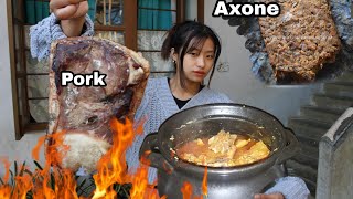 Axone With Pork Recipe  Naga Cooking Style Naga Youtuber [upl. by Jerold]