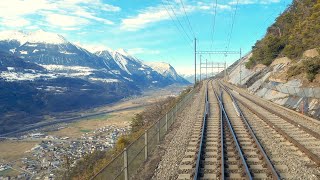 ★ 4K 2x🎥 🇨🇭Brig  Kandersteg  Basel Cab ride during winter 022020 [upl. by Mundford]