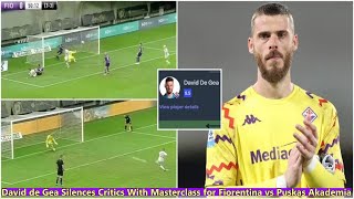 🔥David De Gea eight saves amp penalty save vs Puskas FC  Fiorentina vs Puskas FC penalty shootout 54 [upl. by Azne]