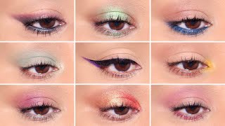 How To 9 Different Ways to Wear Colorful EyeShadows  Easy Beginner Friendly Tutorial [upl. by Mowbray]