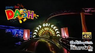 Slinky Dog Dash Roller Coaster at Night On Ride 4K POV Walt Disney World 2022 11 02 [upl. by Eojyllib]