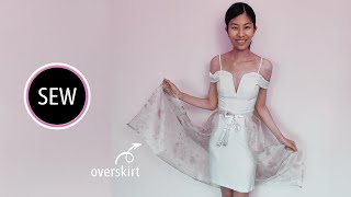 Sew an EASY Overskirt  no pattern needed [upl. by Ennovy]