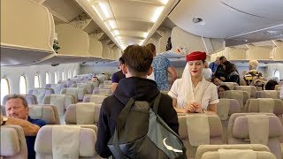 Emirates Airbus A380  Dubai to Amsterdam Economy Class [upl. by Idolem469]