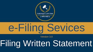 eFiling Services द्वारे लेखी कैफियत कसे दाखल करायचे  Filing Written Statement [upl. by Thapa]