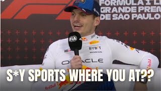 Max Verstappen MOCKING British Media for Not Showing Up in the Press Conference Brazil GP [upl. by Giwdul]