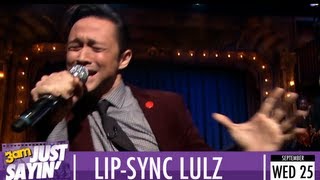 LipSync battle Joseph Gordon Levitt Stephen Merchant and Jimmy Fallon  Just Sayin [upl. by Dlorej287]