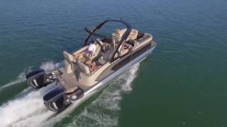 2017 Manitou Pontoon Boat Performance Video [upl. by Juta]