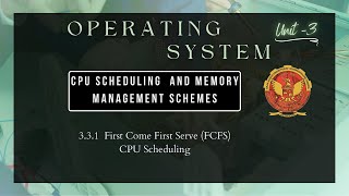 331 First Come First Serve FCFS CPU Scheduling  CS405 [upl. by Yrrad]