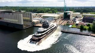 Lürssen Yachts  Launching of project JAG [upl. by Adora]