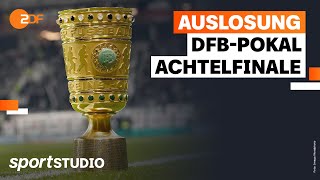 Auslosung DFBPokal Achtelfinale 202324  sportstudio [upl. by Aibos]