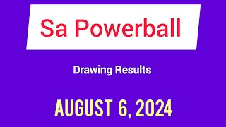 Sa Powerball Results Tuesday 06 August 2024  Powerball Plus Result [upl. by Guillemette]