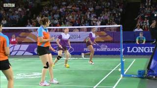 Mixed Team Bronze  SIN vs IND  WD  2014 Commonwealth Games badminton [upl. by Eshelman]