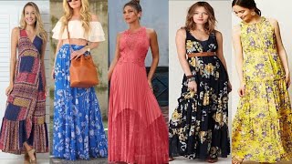 Sleeveless Summer Maxi Dresses Designs 2023 l Casual Moda Operandi l Printed Outfits Vestido De Moda [upl. by Nilkoorb755]