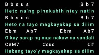 YAKAP SA DILIM DRUMS ONLY with LYRICS AND CHORDS [upl. by Ecnerat933]