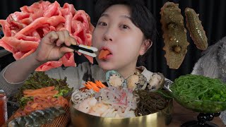 개불나라 해삼공주 Feat스페셜 물회 Mukbang eating show [upl. by Dadelos]