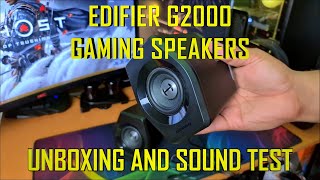 Edifier G2000 Gaming and Bluetooth Speaker Unboxing Review and Sound Test [upl. by Animaj]