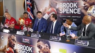 WOW KELL BROOK ERROL SPENCE amp TRAINERS IN HEATED ARGUMENT SLAM EACH OTHERS PAST OPPONENTS [upl. by Netsrik]