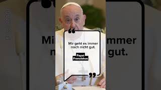 Papst Franziskus muss Reise absagen – und äußert sich bei Audienz [upl. by Pages]