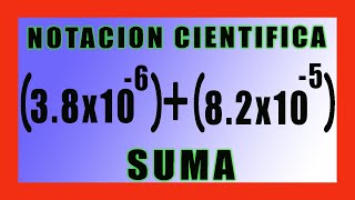 ✅👉 SUMA de Notacion Cientifica con Exponentes NEGATIVOS [upl. by Acinnor]