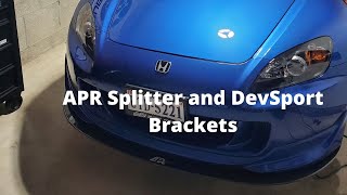 Honda S2000 APR Splitter amp Devsport Chassis Brace [upl. by Yram651]