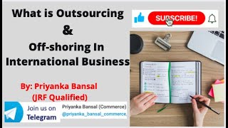 Outsourcing amp Offshoring With Example [upl. by Annohs]