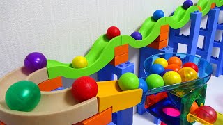 Marble Run Race ☆Colorful Magnet amp TrixTrack Wave Slope MIX Course [upl. by Hinkle]