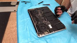 Macbook Pro 15 inch A1398 Battery and Trackpad Replacement [upl. by Odawa]