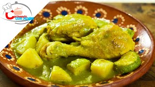 Pollo en Salsa Verde con Calabazas y Papas [upl. by Bores]