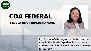 CEDULA DE OPERACIÓN ANUAL FEDERAL [upl. by Ransell]