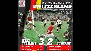 1954 FIFA World Cup Final  Hungary 23 Germany  All Goals amp Highlights  1954 ФИФА Чемпионат Мира [upl. by Matejka]