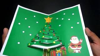 DIY  Tarjeta Navideña POP UP Muy Fácil  Arbolito Navideño [upl. by Aryek170]