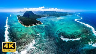 Majestic Aerial Views of Oceans 4K with Relaxation Music [upl. by Aneelad560]