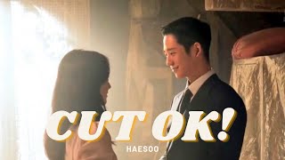 HAESOO HAEINxJISOO  After the director says quotCUT OKquot then YOUNGSOO become to HAESOO [upl. by Dalila]