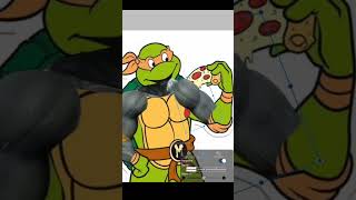 Michelangelo 🐢✨ninjaturtles mbappé art [upl. by Ahseiyk]