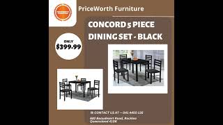 SALE OFFER Concord 5 Piece Dining Set  Black [upl. by Aciemaj432]