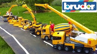 BRUDER RC BEST OF 2016  trucks tractors excavators [upl. by Remot995]