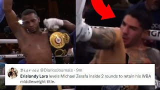 FIGHTERS REACT TO ERISLANDY LARA BEATING MICHAEL ZERAFA  LARA VS ZERAFA KNOCKOUT REACTIONS [upl. by Ynnaf]