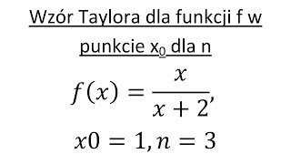 Wzór Taylora dla funkcji jednej zmiennej cz1 [upl. by Ihab608]